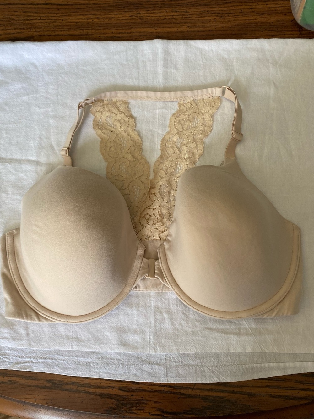Victoria's Secret Beige Lace Racerback Bra